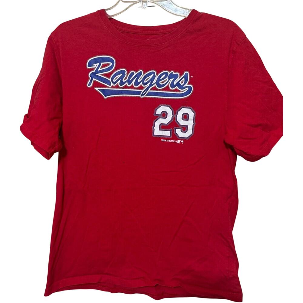 Texas Rangers Shirt #29 Adrian Beltre MLB Baseball Majestic Youth 2XL & Bonus